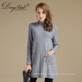 Damen langes Kleid Pullover Merino Wolle Pullover für den Winter Frühling Herbst